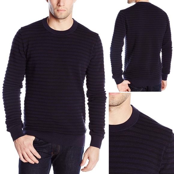 J. Lindeberg Other - J Lindeberg Black & Wine Caden Textured Sweater XL